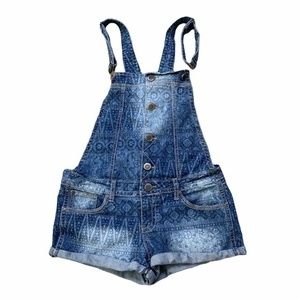 Hot Kiss Batik Overall‎ Shorts Denim Sz. 9 Juniors